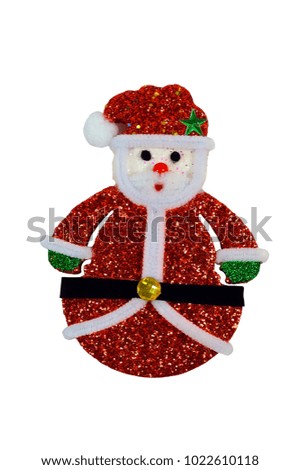 santa claus doll isolated on white background