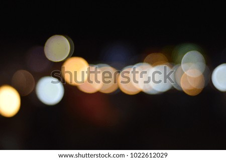 abstract bokeh night city light blur background