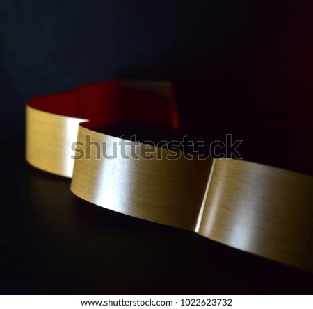 Wooden made isolated object wave shape abstract stock photograph