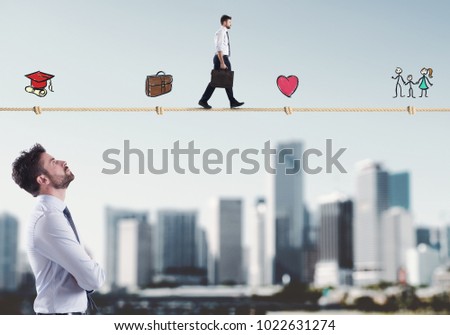 Stages of businessman life Royalty-Free Stock Photo #1022631274