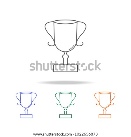 Trophy icon. Element of prizes multi colored icon for mobile concept and web apps. Thin line icon for website design and development, app development. Premium icon on white background