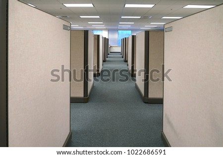 cubicles inside office building, place of work Royalty-Free Stock Photo #1022686591