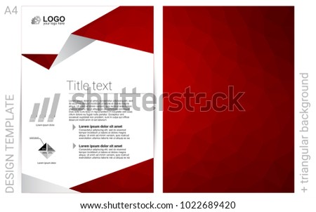 Dark Red vector  layout for Leaflets. Booklet with textbox on colorful abstract background. New design for a poster, banner of your website.