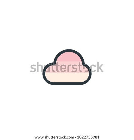 colored cloud icon vector