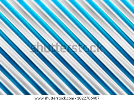 Tech bright diagonal glossy stripes abstract background. Vector design