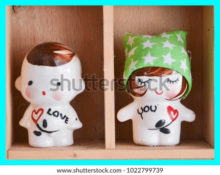 Love you dolls,Cute plaster dolls.