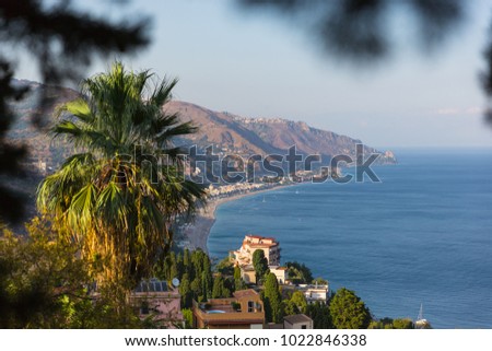 Sicily/Italy: sea view from Taormina