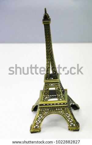 Eiffel tower model on the table