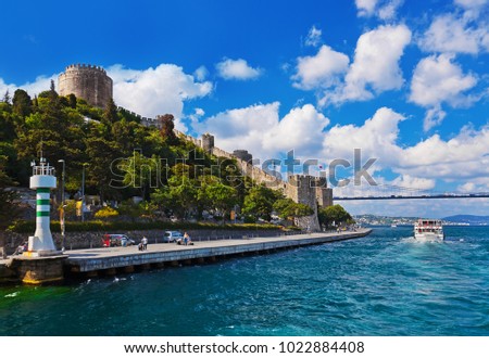 Rumeli Fortress at Istanbul Turkey - architecture background