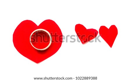Heart on a white background