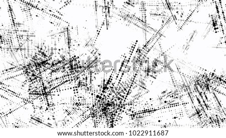 Halftone Grunge Vector Seamless Black and White Texture. Retro Spotted Seamless Pattern. Splatter Style Texture. Noise Fashion Print Design Background.