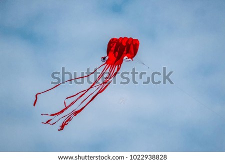 Red jellyfish kite