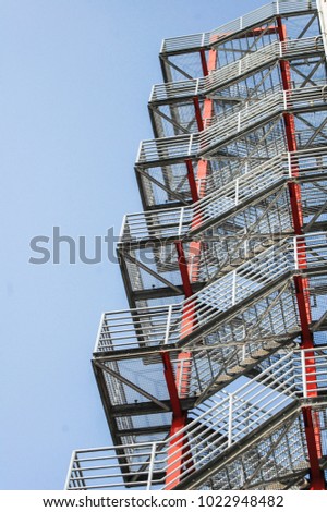 close up photo of an escape stair
