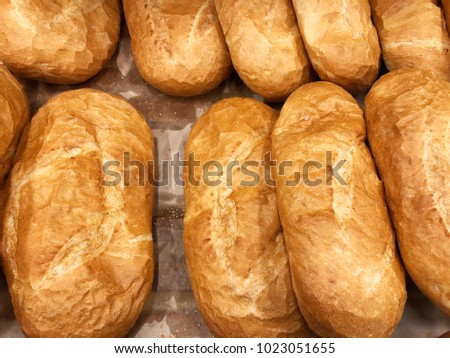 fresh white bread. bread from bakery shop