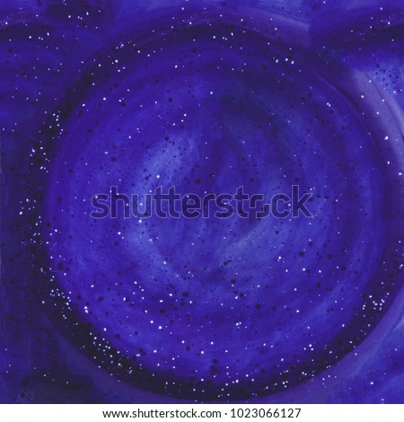 Abstract painted blue space background
