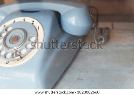 vintage analog blue dial telephone
