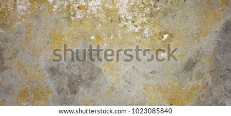 Beige Plastered Walls With Damages. Empty Brickwall With Uneven Surface. A Time Shattered Plaster. Layers Of Building Materials, Plaster, Cement, Whitewash and Bricks. Chips, Cracks, Scrapes.