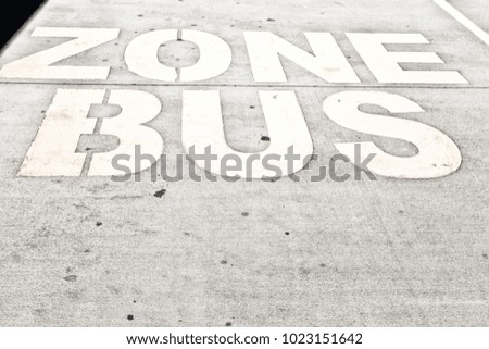 in  australia the line painted  in the  asphalt information for  the bus zone