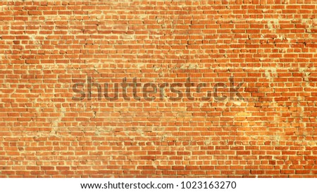 red brick wall texture grunge background with vignetted corners, may use to interior design, object