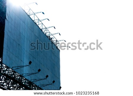 Blank billboard silhouette 