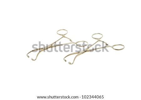 Surgical retractor isolated on white background