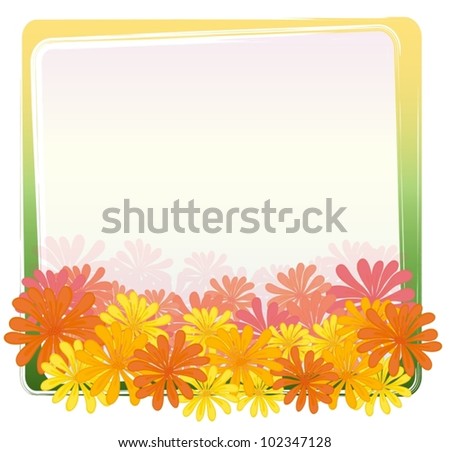 Illustration of a flower frame