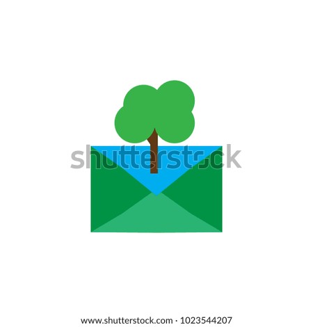 Tree Mail Logo Icon Design