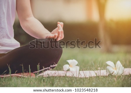 Soft focus Asian girl is praying for spirituality and Buddhist belief in the morning to plead for God to meet beautiful love on the coming day, Valentine's Day.
The concept of religion and God