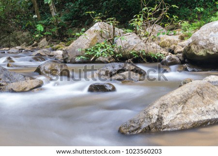 Water fall in deep forest,Chiang Mai Thailand.