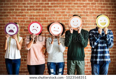 Cute portrayal of a range of different emotions Royalty-Free Stock Photo #1023568351