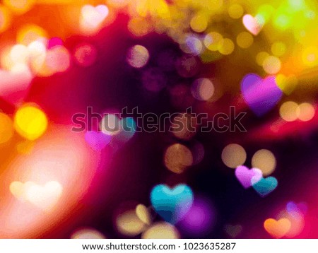 Blur focus Lovely Hearts Background