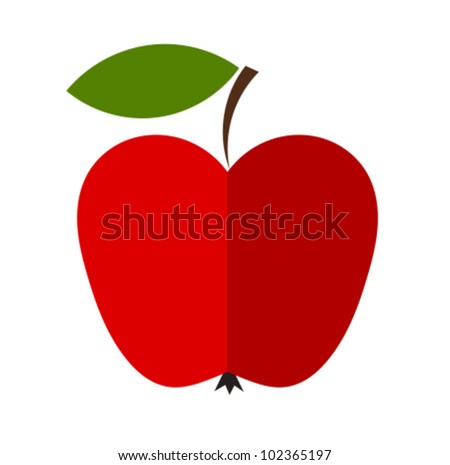 Abstract red apple illustration