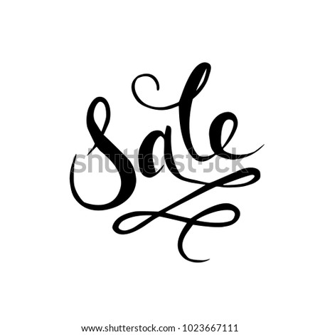 Sale Hand drawn calligraphy and brush pen lettering. Vector illustration