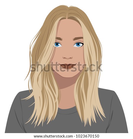 Portrait of blonde girl Royalty-Free Stock Photo #1023670150