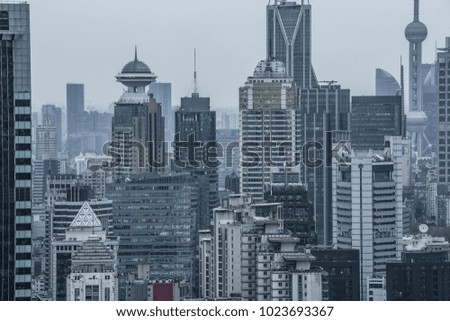 Modern skyscrapers in central district of Shanghai