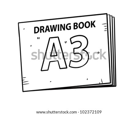 drawing book in doodle style