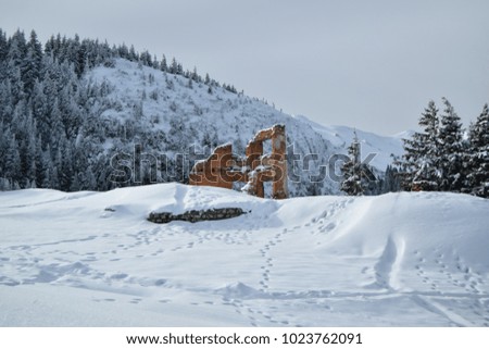 The ruins of chalet in Piatra Mare