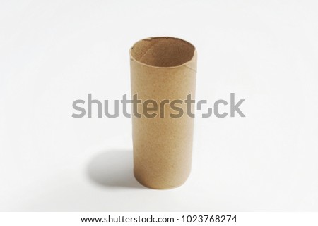 toilet paper roll Isolate on White Background