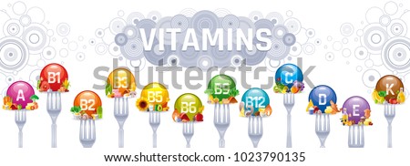 Mineral Vitamin multi supplement icons. Multivitamin complex flat vector icon set, logo isolated white background. Table illustration medicine healthcare chart Diet balance medical Infographic diagram Royalty-Free Stock Photo #1023790135