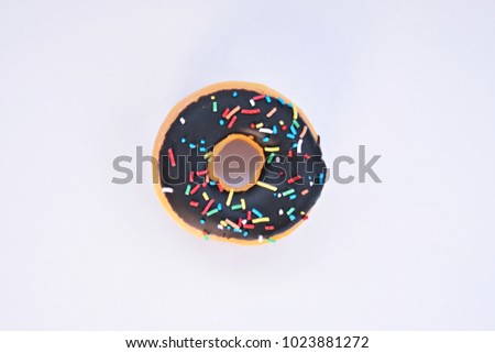 donuts on a white background