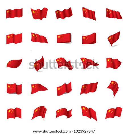 China flag, vector illustration