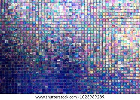 rainbow square mosaic wall for abstract background 