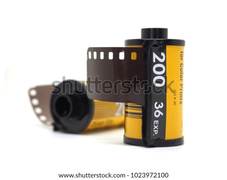 Photo film roll isolate on white
