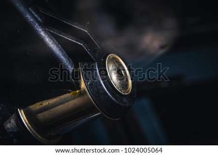 picture of a dirty whistle from a teapot, close-up image