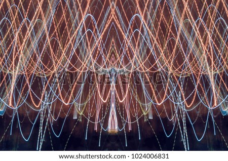 light line abstract background at night.