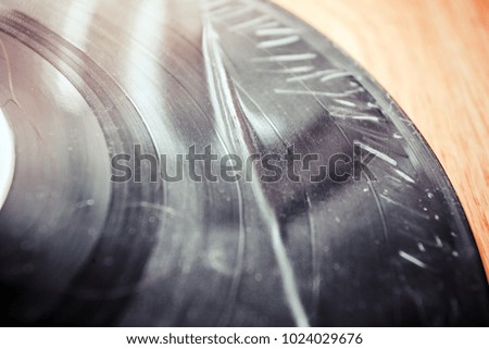 broken vinyl record
