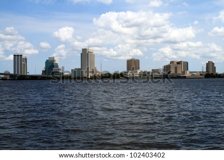 Jacksonville Florida Skyline Southbank