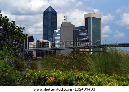Downtown Jacksonville Florida along the riverwalk