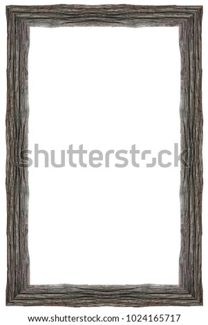 Wood frame isolated on white background.Vintage concept.
