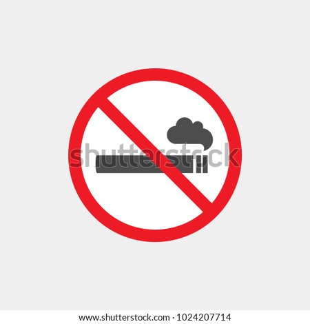 Prohibiting vector sign. Prohibiting flat vector icon. Smoking is prohibited sign. No smoking